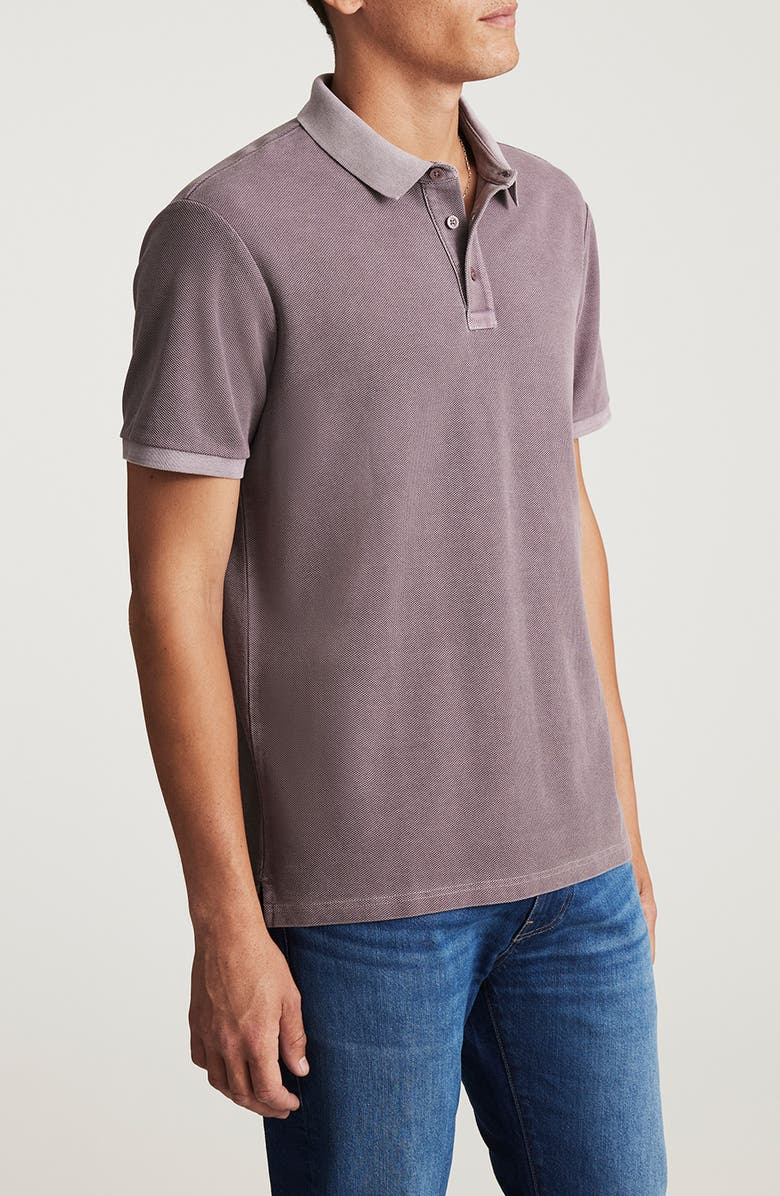 Mavi Jeans Solid Cotton Piqué Polo, Alternate, color, Flint