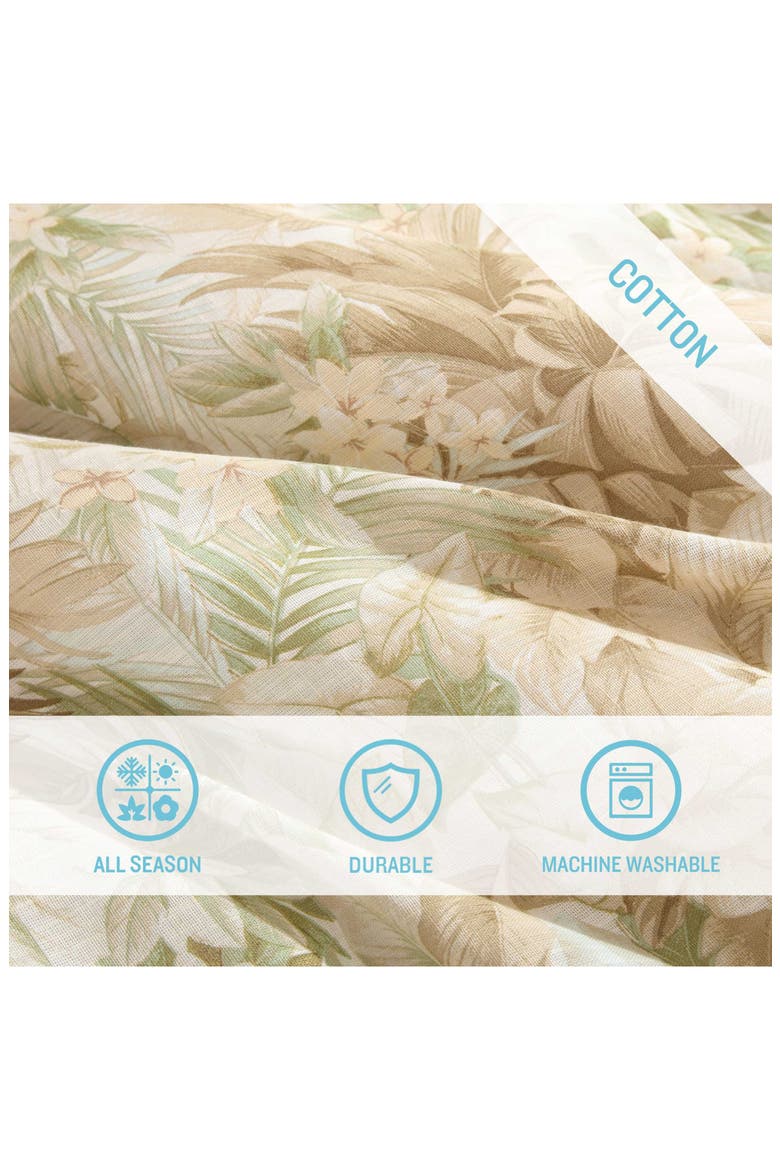 Palm Paradise Cotton Slub Comforter & Sham Set, Alternate, color, LIGHT / MEDIUM GREEN