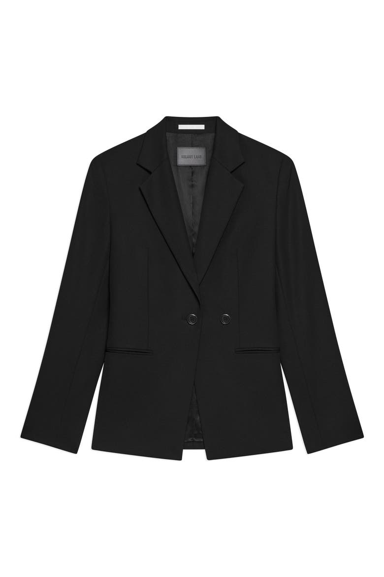 Cutaway Wool Blazer, Alternate, color, BLACK