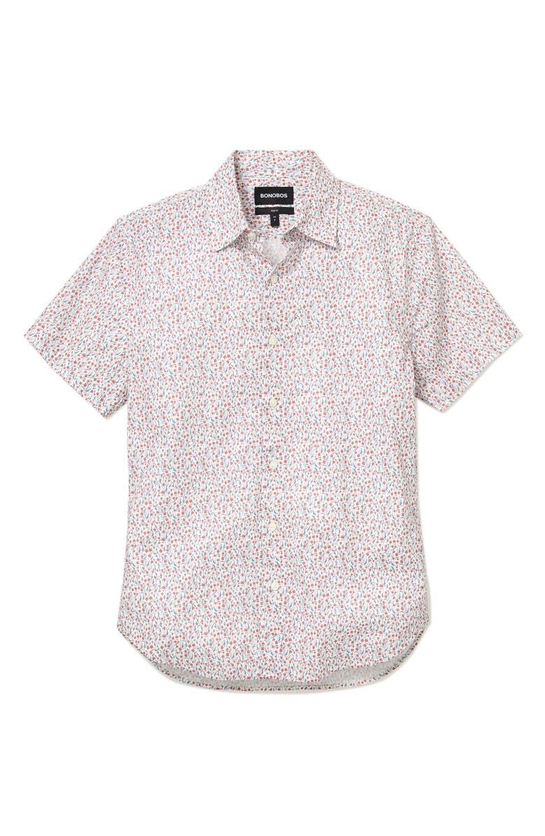 Bonobos Riviera Floral Short Sleeve Stretch Cotton Button-Up Shirt, Alternate, color,
