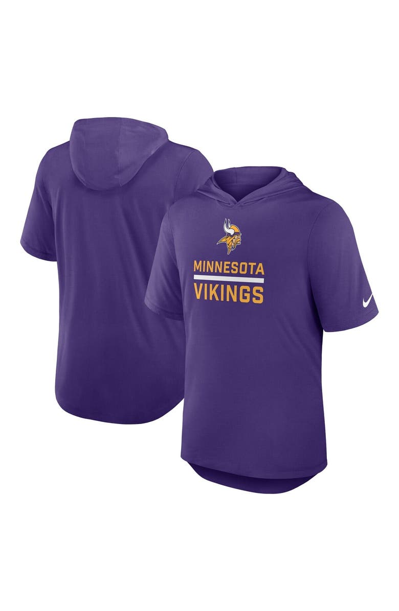 Nike Men's Nike Purple Minnesota Vikings Lockup Tri-Blend Hoodie T-Shirt, Main, color, Purple