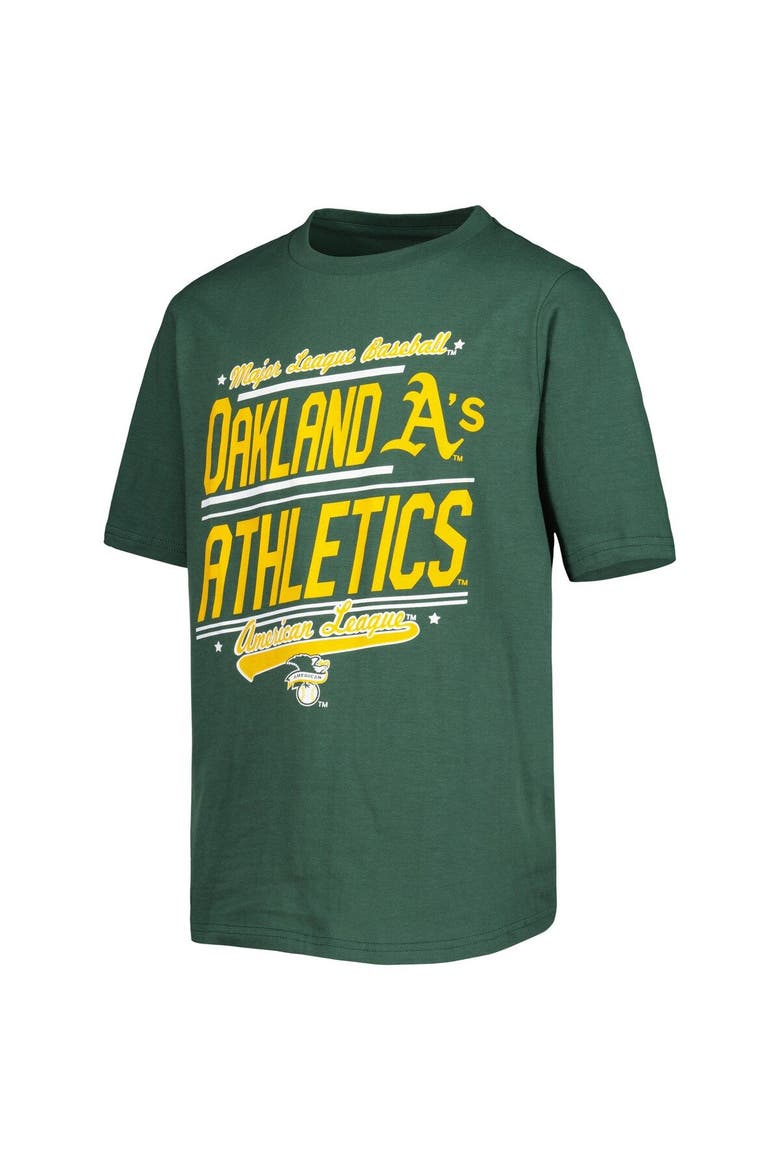 Youth Stitches Green/White Oakland Athletics Combo T-Shirt Set, Alternate, color, Green