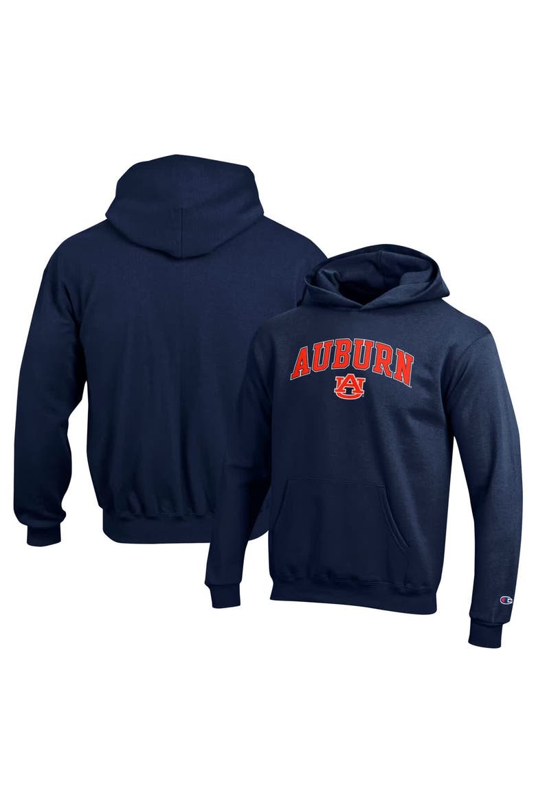 Youth Champion Navy Auburn Tigers Campus Pullover Hoodie, Main, color, Navy