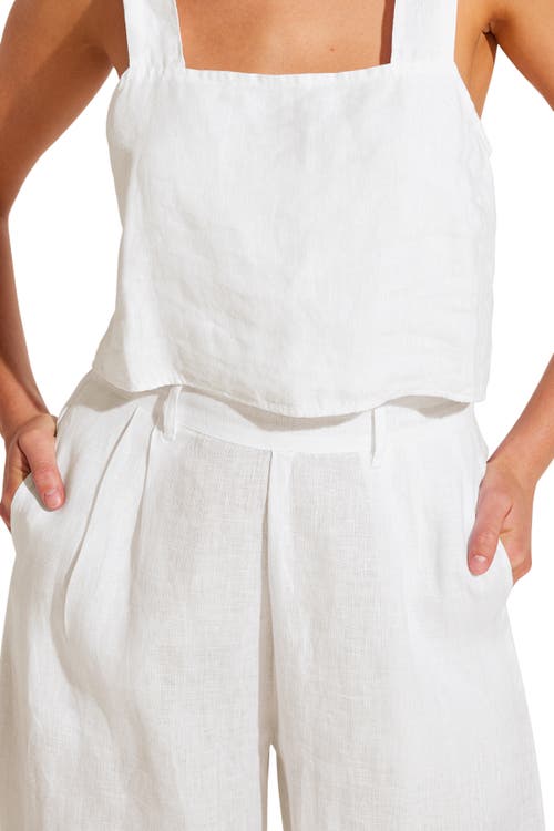 Shop Vitamin A ® The Getaway Linen Cover-up Pants In White