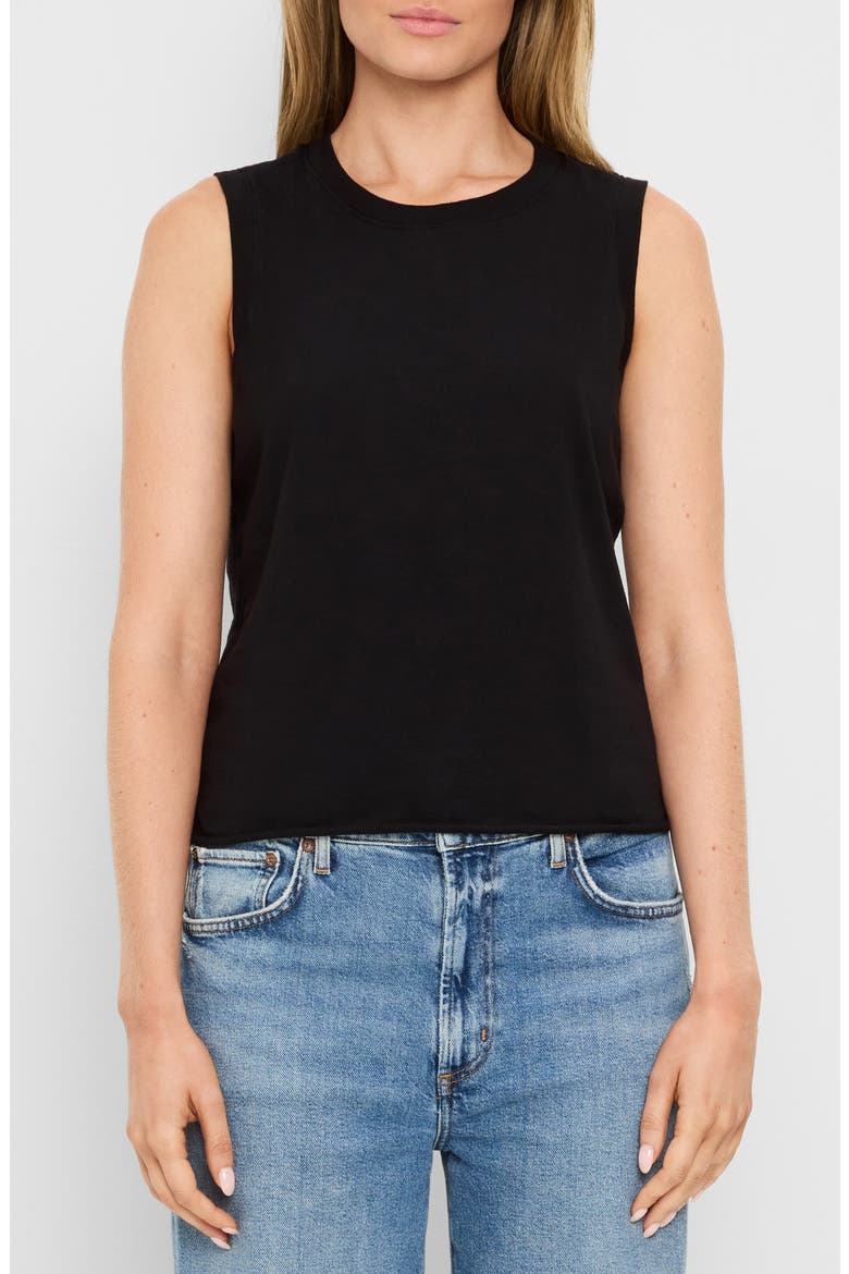 Junia Cotton Tank, Main, color, BLACK