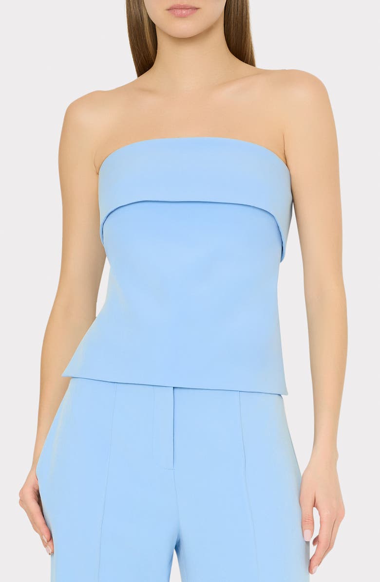 Milly Nash Cady High Waist Wide Leg Pants, Alternate, color, Light Blue