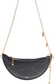 Chloé Mini Icons Leather Half Moon Crossbody Bag