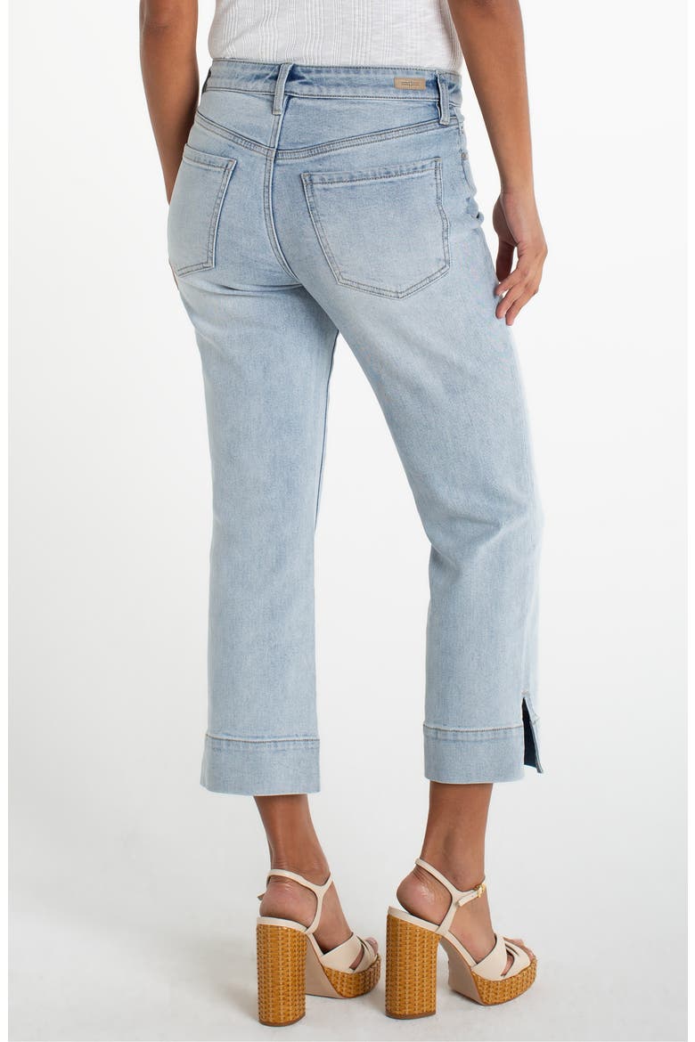 Kennedy Split Hem Crop Straight Leg Jeans, Alternate, color, BREAKWATER