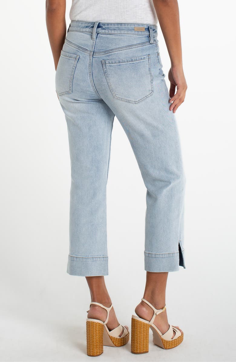 Liverpool Los Angeles Kennedy Split Hem Crop Straight Leg Jeans, Alternate, color, 