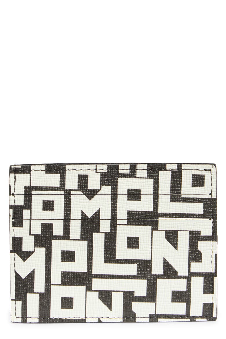 Logo Print Cardholder, Main, color, BLACK/ WHITE