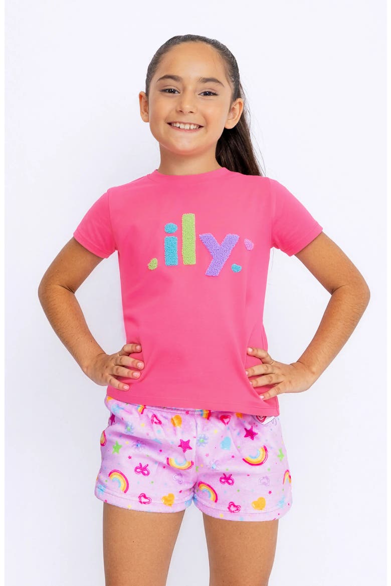 Plush Balloons Print loungewear Shorts, Alternate, color, Orchid