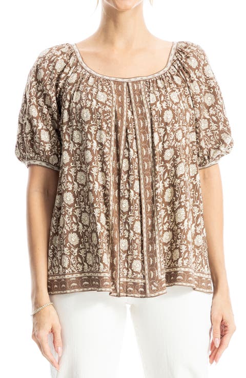 Short Bubble Sleeve Blouse (Regular & Plus)