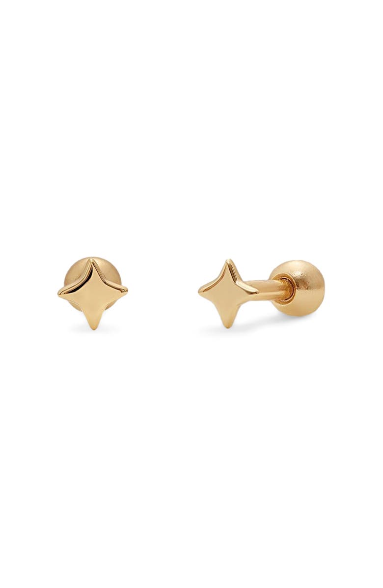 MADE BY MARY Star Stud Earrings, Main, color, Gold Vermeil