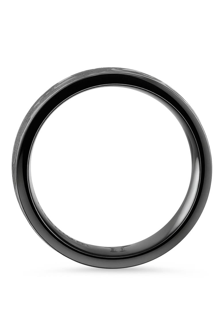 Men's Black Barrel Script Titainum Ring 7MM Comfort Fit Wedding Band, Alternate, color, Titanium