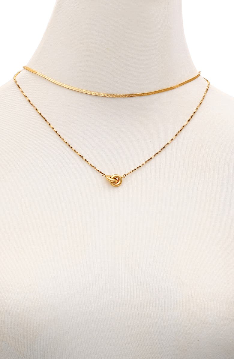 Vince Camuto Set of Two Chain Necklaces, Alternate, color, Gold