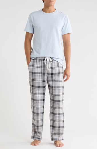 Crewneck T-Shirt & Plaid Pajama Pants Set