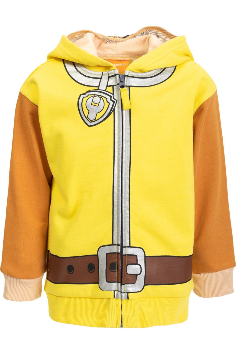 Fleece Zip-Up Hoodie, Alternate, color, Rubble Yellow
