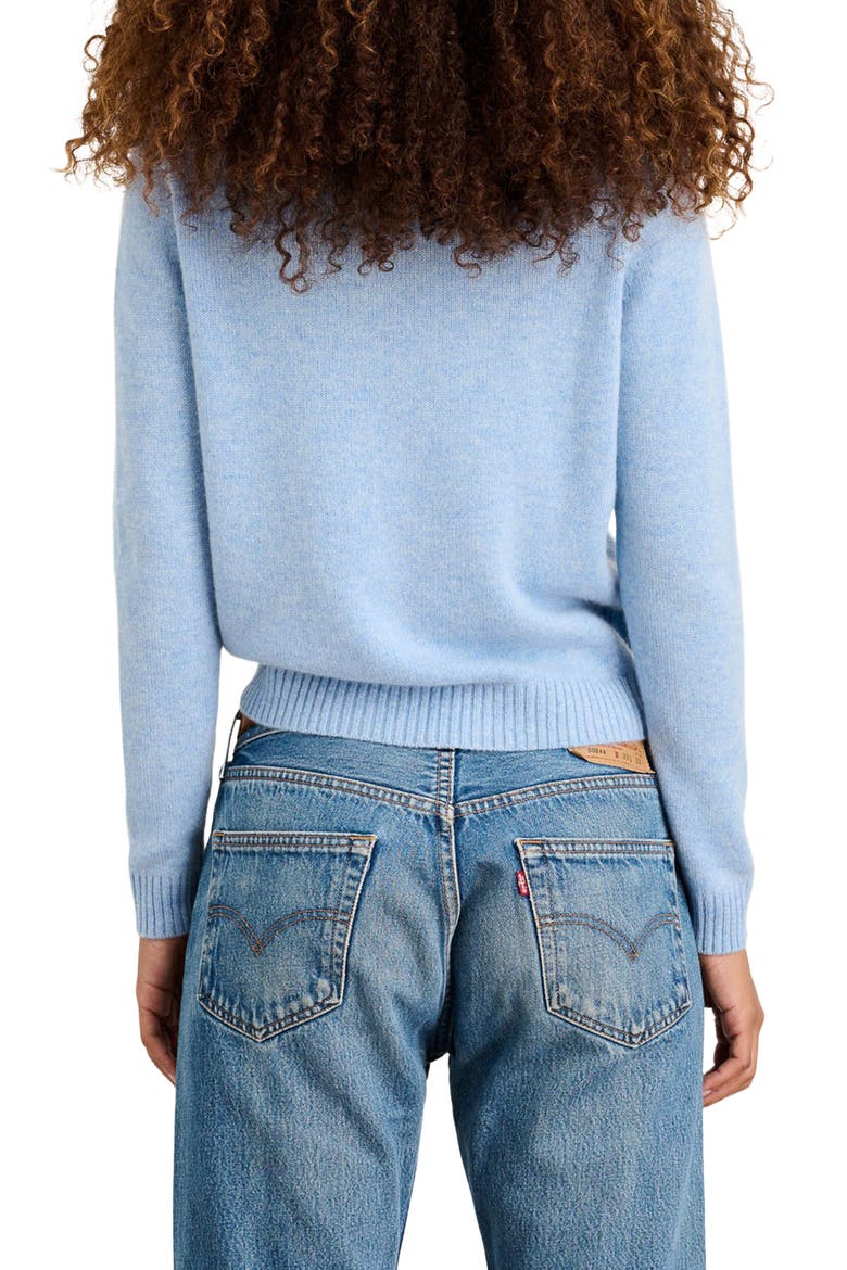Alice Cashmere Polo Sweater, Alternate, color, FROST BLUE