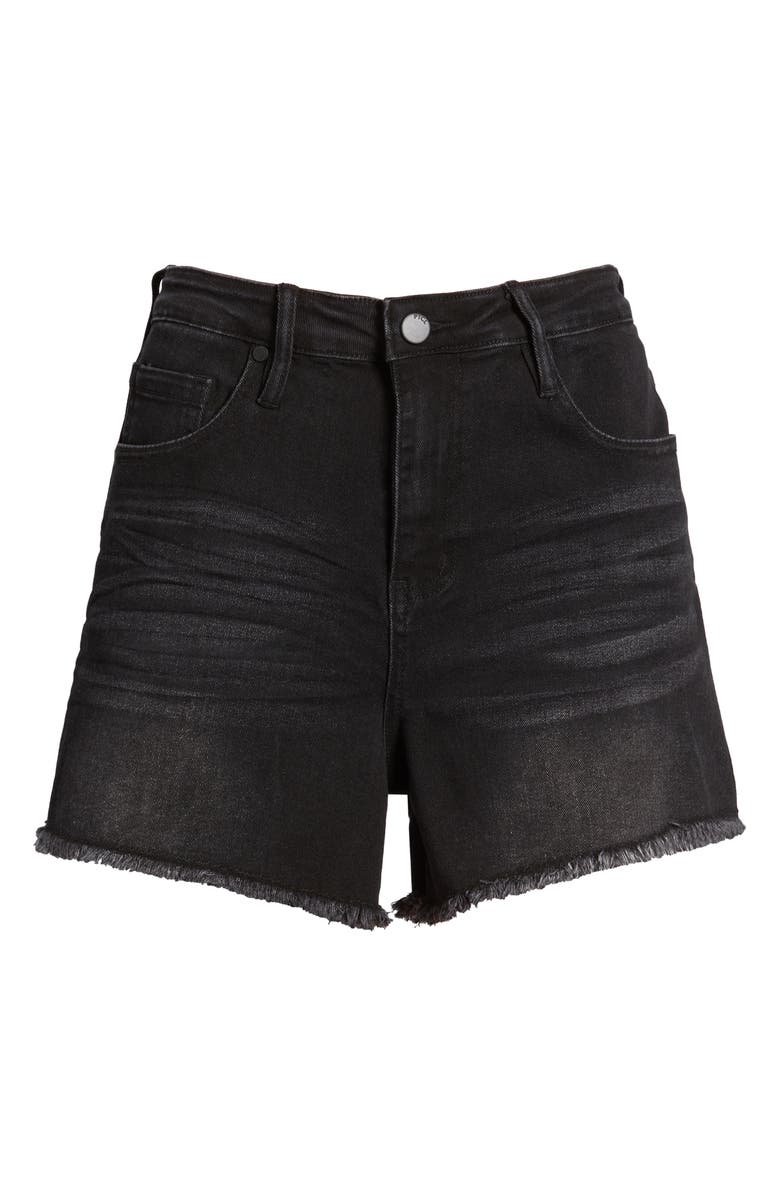 PTCL Sia High Waist Cutoff Stretch Denim Shorts, Alternate, color, Black