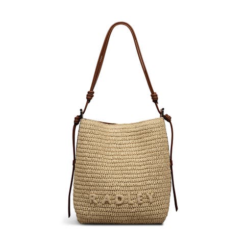 The Camden - Raffia Medium Open Top Shoulder Bag