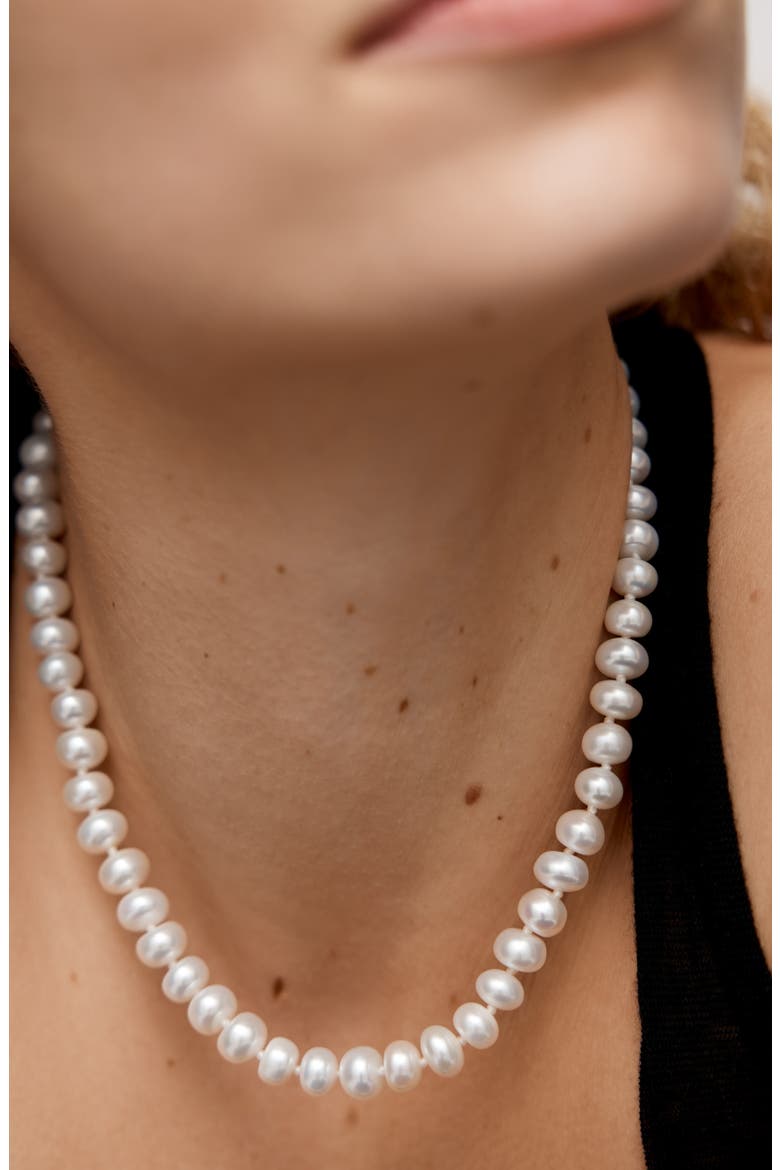 Nomade Bold Pearl Necklace, Alternate, color, 18K GOLD VERMEIL / PEARL