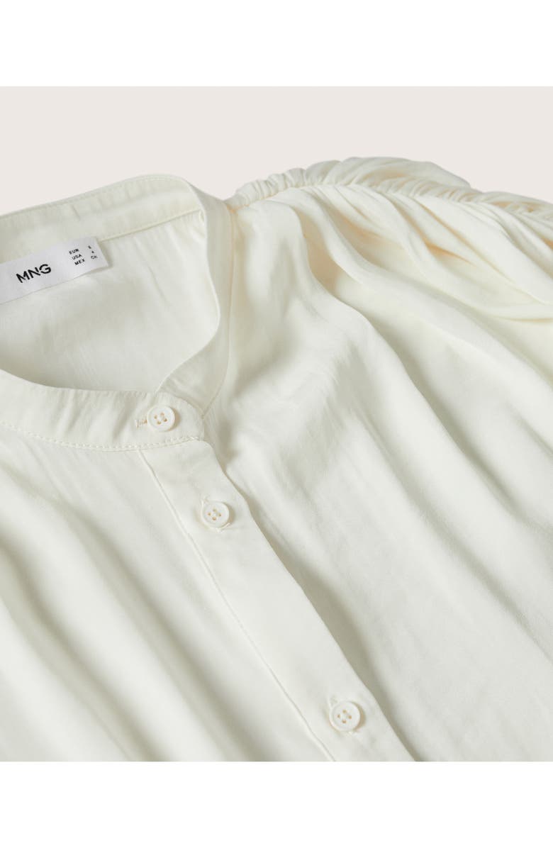 MANGO Flowy Button-Up Blouse, Alternate, color, 