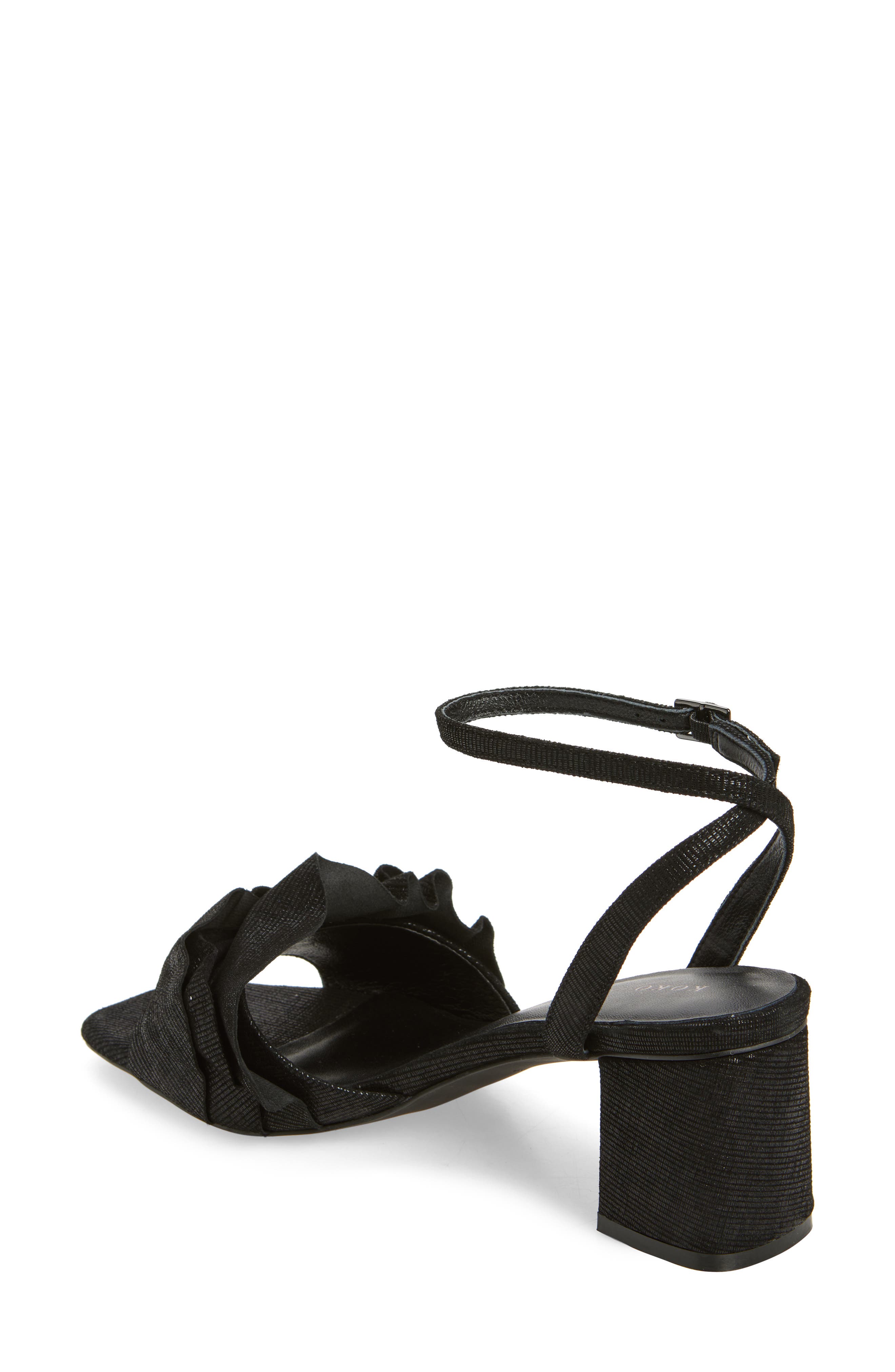 KOKO + PALENKI Serenity Square Toe Sandal, Alternate, color, Black Metallic Leather