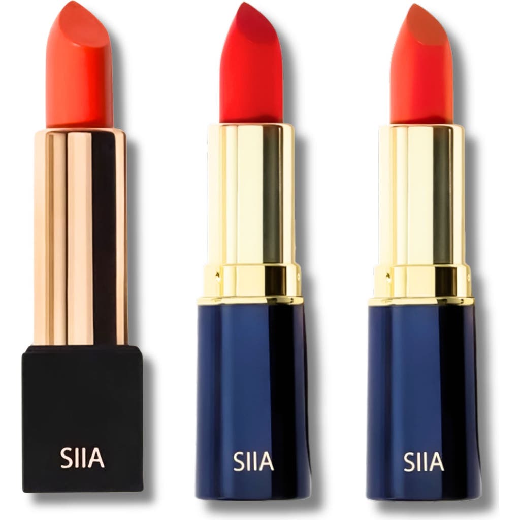Siia Cosmetics 3-pc. Muse Lip Trio Set In Orange