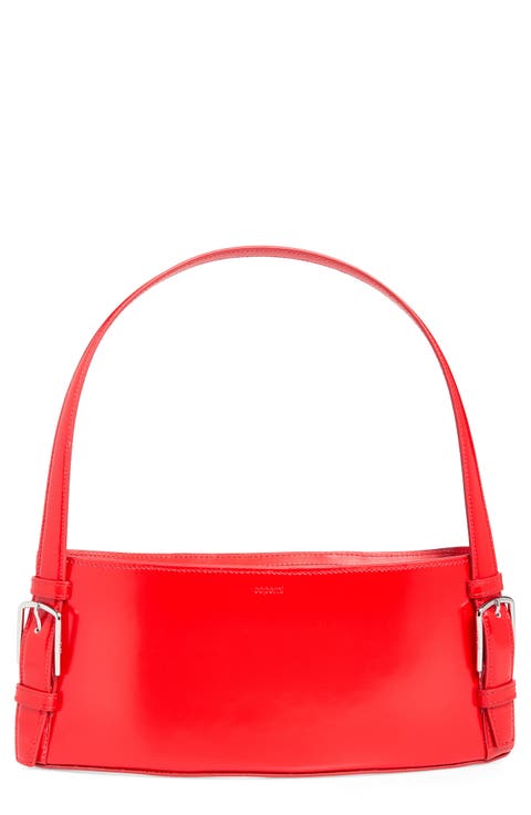 Ergonomic Leather East/West Shoulder Bag