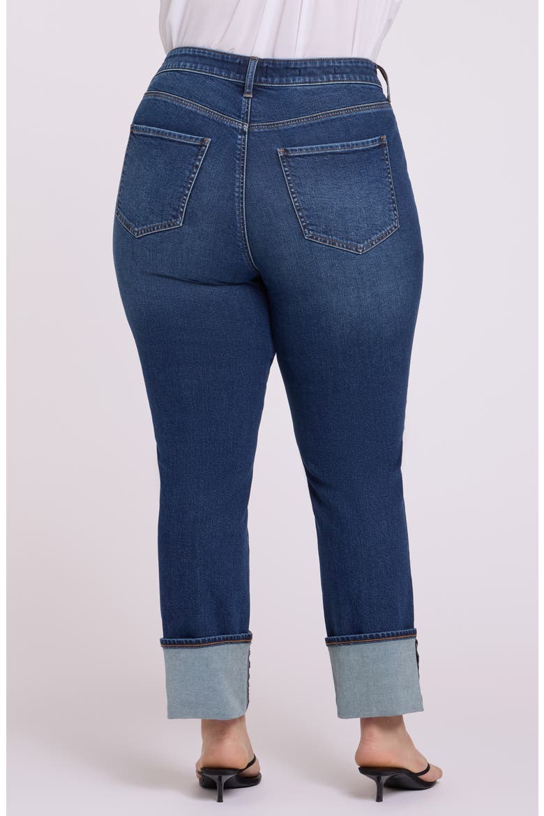 Marilyn Cuffed Pintuck Straight Leg Jeans, Alternate, color, SUNSET VILLA