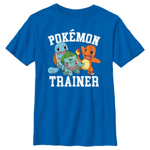 Pokémon Boy's Pokemon Trainer Characters  Graphic T-shirt In Blue