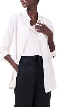 NIC+ZOE Crepe Mix Button-Up Shirt