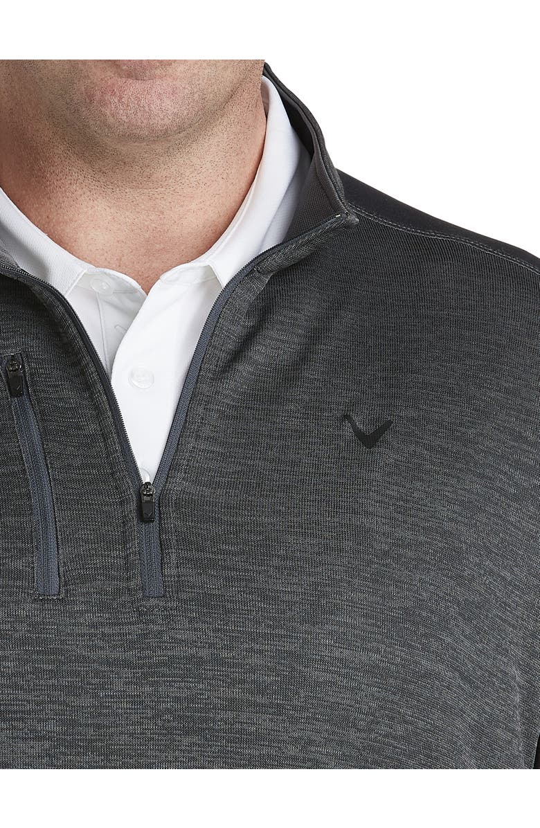 Callaway Big & Tall Weather Series 1/4-Zip Fleece Golf Pullover, Alternate, color, Grey Heather