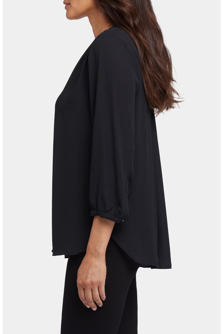 Pintuck Blouse, Alternate, color, BLACK