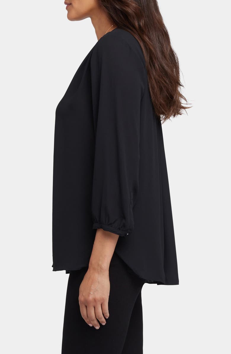 NYDJ Pintuck Blouse, Alternate, color, Black