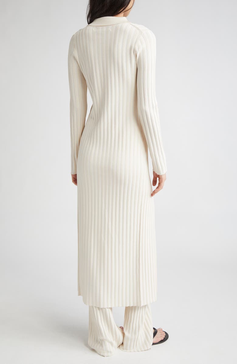 ZANKOV Alix Collared Rib Maxi Cardigan, Alternate, color, 