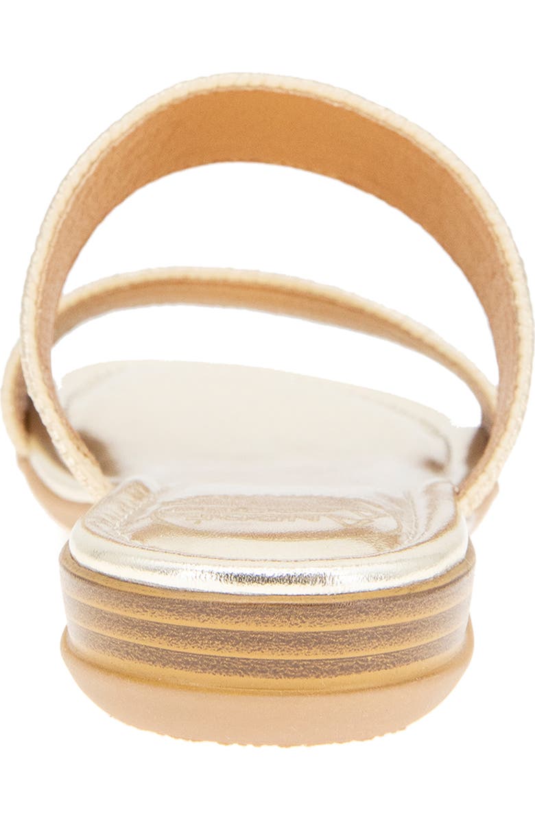 André Assous Nabila Flat Sandal, Alternate, color, Platino Raffia