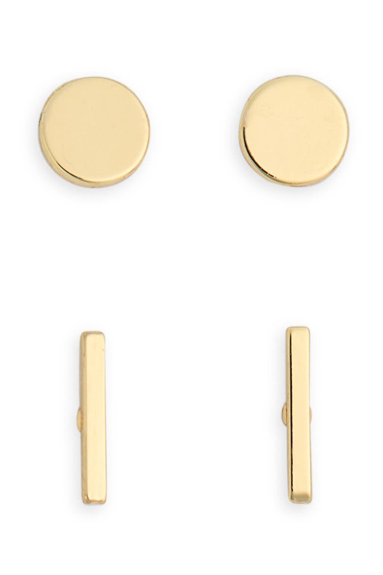 2-Pack Stud Earrings, Main, color, GOLD