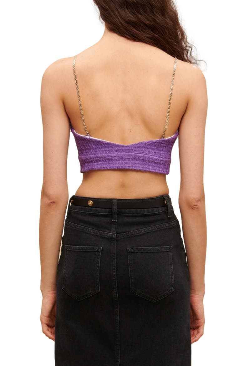 Lapraia Crop Chain Strap Camisole, Alternate, color, PURPLE