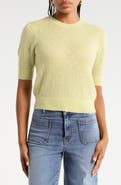 FRAME The Delicate Cashmere Short Sleeve Sweater