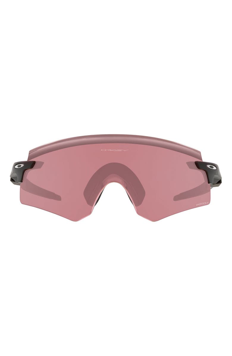 Oakley Encoder 136mm Prizm<sup>™</sup> Rimless Wrap Shield Sunglasses, Main, color, Matte Black