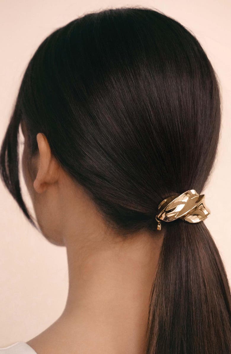 Ettika Golden Twist Hair Tie, Alternate, color, Gold