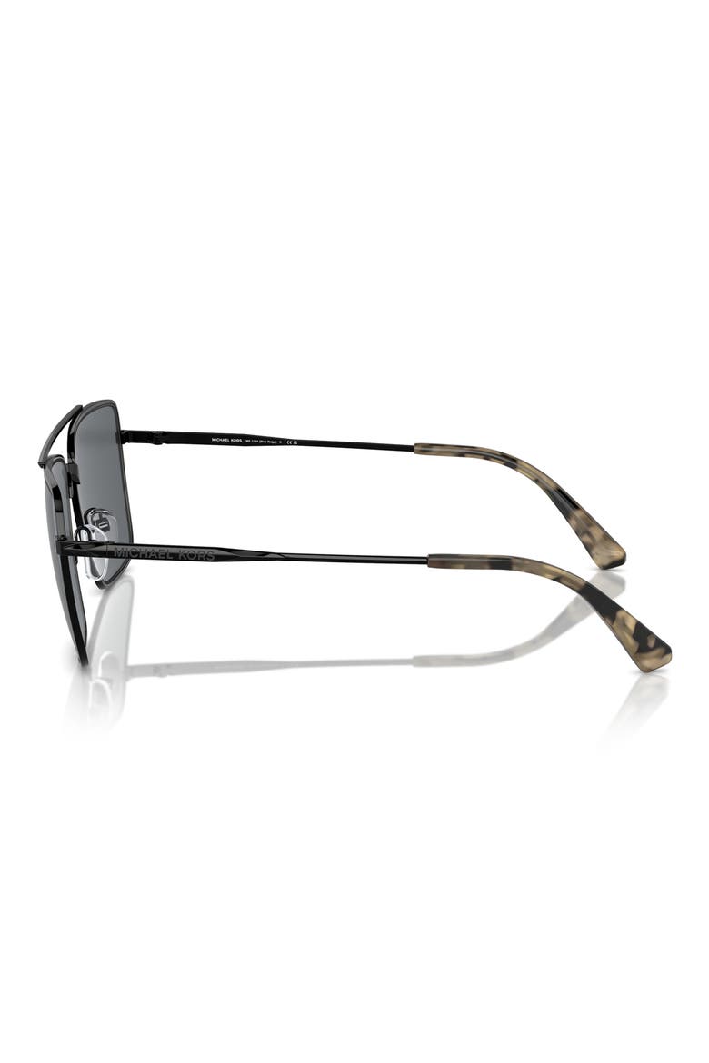 Blue Ridge 58mm Square Sunglasses, Alternate, color, SHINY BLACK / DARK GREY SOLID