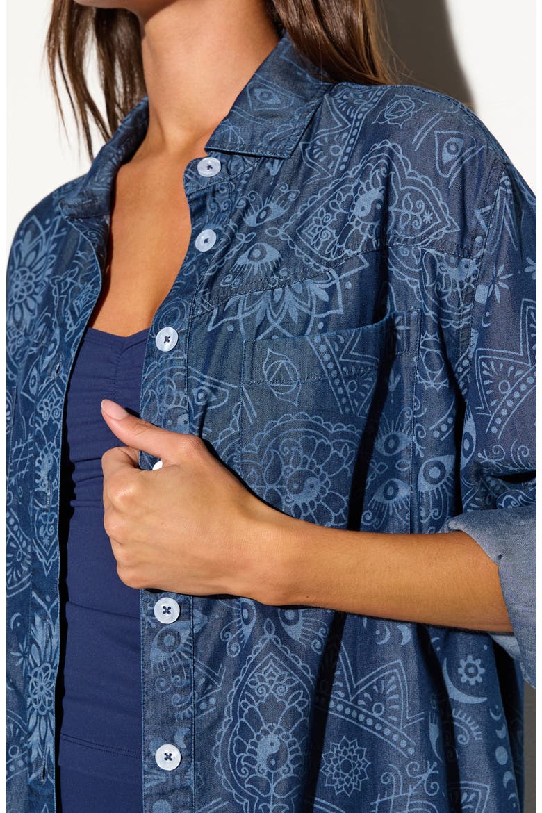 Mandala Spirit Haven Shirt, Alternate, color, INDIGO