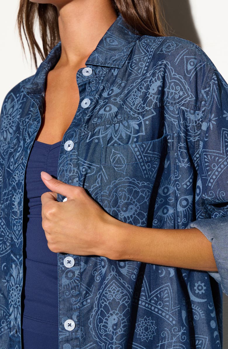 Spiritual Gangster Mandala Spirit Haven Shirt, Alternate, color, Indigo