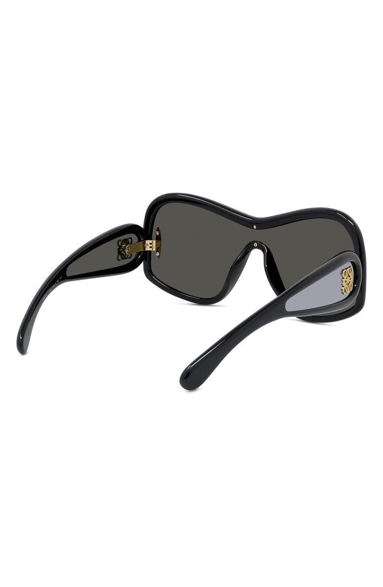 Loewe Anagram 144mm Mirrored Mask Sunglasses, Alternate, color,