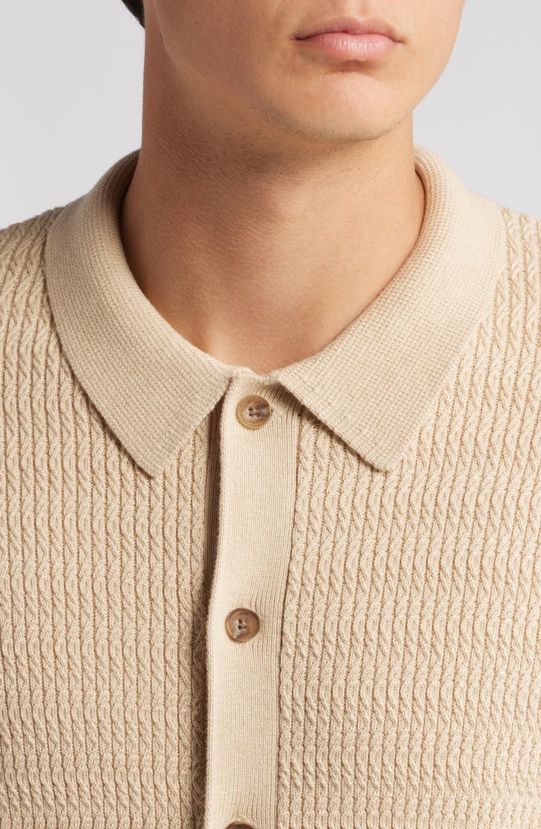 Wax London Tristan Textured Cotton & Cashmere Cardigan, Alternate, color,