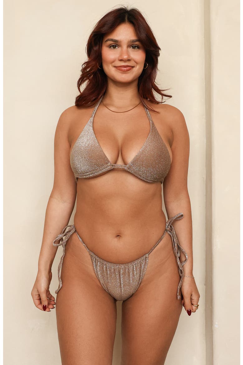 Paris Cheeky Bikini Bottom, Alternate, color, Cacao
