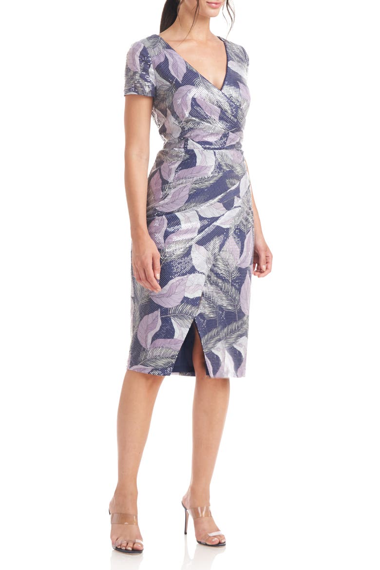 Nylah Sequin Dress, Alternate, color, NAVY MULTI