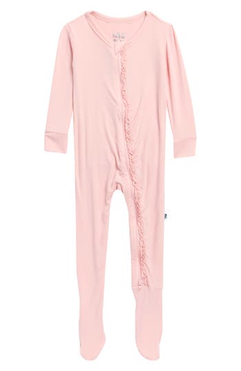 Kickee Pants Babies'  Kids' Ruffle Footie Pajamas In Pink